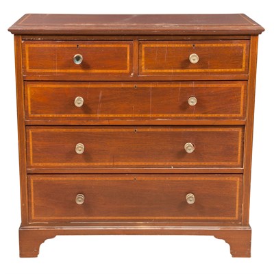 Lot 437 - Pair of English Inlaid Mahogany Chest of...