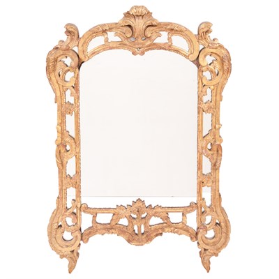 Lot 150 - Louis XV Style Giltwood Mirror Height 47 3/4...