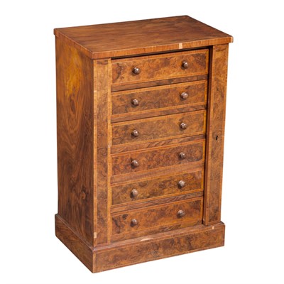 Lot 185 - Victorian Walnut Diminutive Lockside Chest...