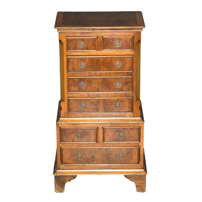 Lot 183 - Georgian Style Mahogany and Walnut Diminutive...