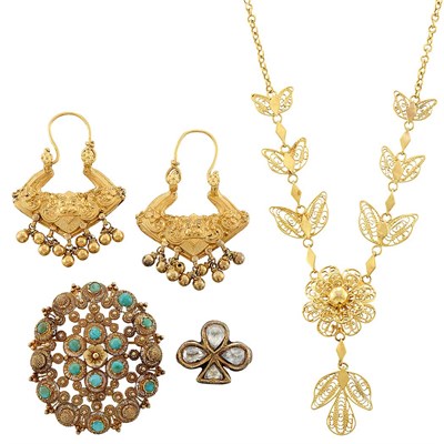 Lot 1226 - Group of Gold and Gold-Filled Jewelry