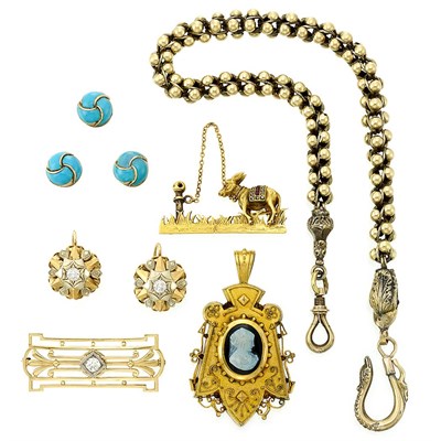Lot 1213 - Group of Gold, Low Karat Gold and Gold-Filled Jewelry