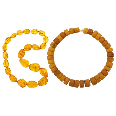 Lot 1240 - Two Amber Necklaces