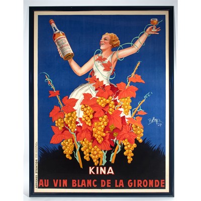 Lot 221 - Robys KINA Color lithograph, 1937, printed by...