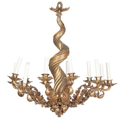 Lot 301 - Rococo Style Gilt-Bronze Twelve-Light...