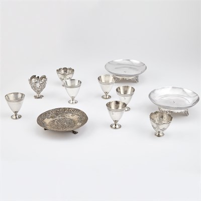 Lot 373 - Group of Persian and Turkish Silver Articles...