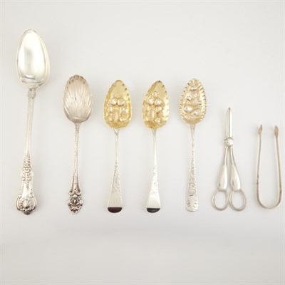Lot 285 - Group of Georgian/Victorian Sterling Silver...