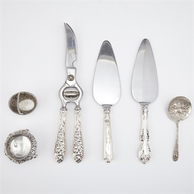 Lot 340 - Group of American Repousse Sterling Silver...