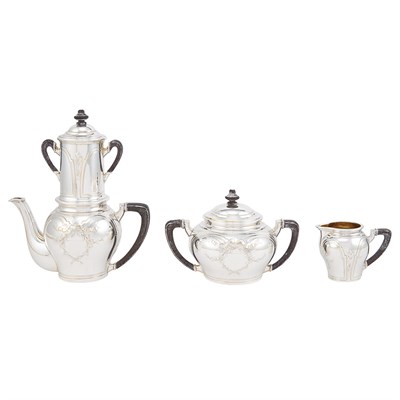 Lot 387 - French Silver Coffee Service G. Keller, Paris...