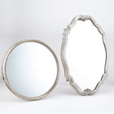 Lot 371 - Two Continental Silver Mounted Mirrored...