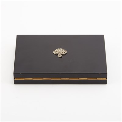 Lot 375 - French Gilt-Metal and Black Lacquered...