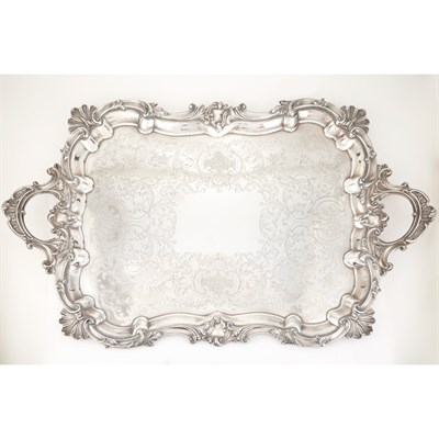 Lot 286 - George III Style Silver Plated Two-Handled...