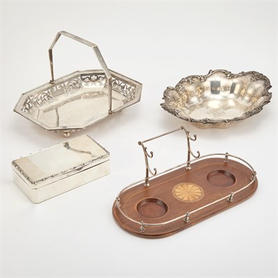 Lot 362 - Group of Three Silver Table Articles Length of...