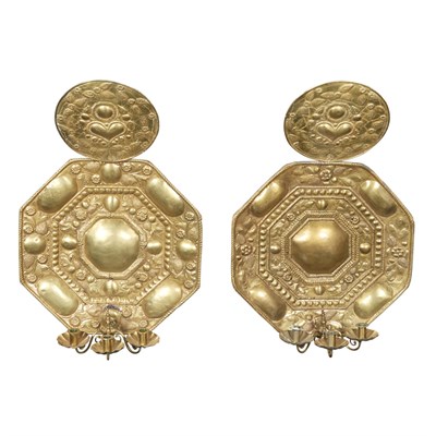Lot 172 - Pair of Continental Baroque Style Brass...
