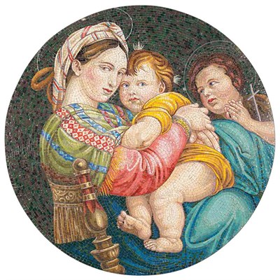 Lot 422 - Italian Mosaic Plaque of the Madonna della...