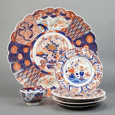 Lot 212 - Group of Imari Palette Porcelain and Ceramics...