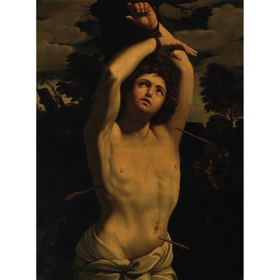 Lot 11 - After Guido Reni Saint Sebastian Oil on canvas...
