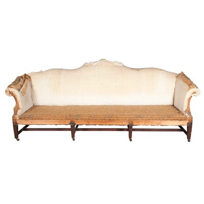 Lot 416 - George III Style Mahogany Camelback Sofa The...