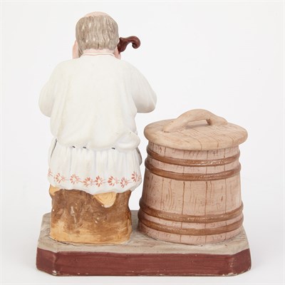 Lot 407 - Russian Painted Bisque Figure Gardner...