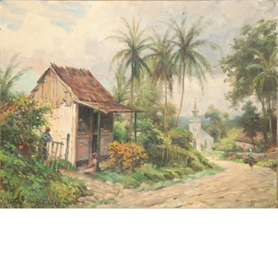 Lot 47 - Louis Aston Knight American, 1873-1948 House...