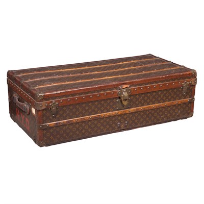 Lot 191 - Louis Vuitton Steamer Trunk Height 13 3/4...