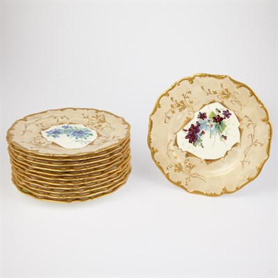 Lot 506 - Set of Twelve Cauldon Works Hand-Painted...
