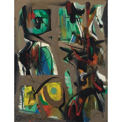 Lot 41 - Byron Browne American, 1907-1961 Legend, 1954...