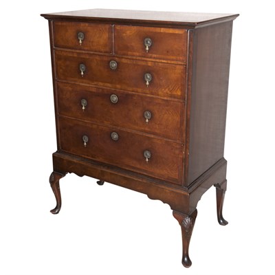 Lot 101 - Queen Ann Style Mahogany Tall Chest of Drawers...