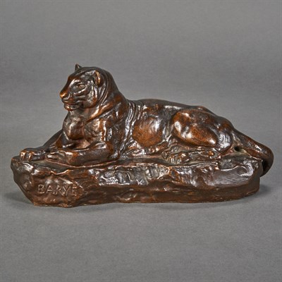 Lot 397 - Bronze Figure of a Reclining Lioness After...