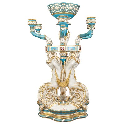 Lot 520 - Sevres Style Gilt Decorated Parcel Bisque and...