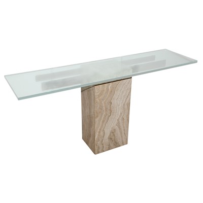 Lot 121 - 20th Century Design Glass and Marble Console...