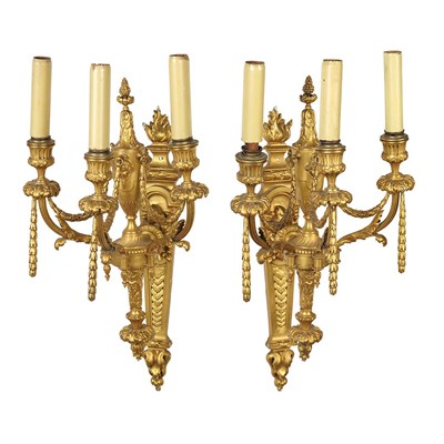 Lot 678 - Pair of Louis XVI Style Gilt-Bronze...