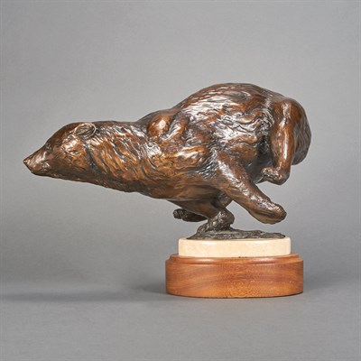 Lot 443 - Bronze Figure of a Running Bear Signed and...
