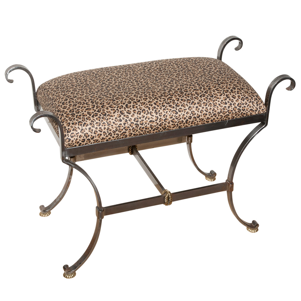 Lot 152 - Steel and Brass Bench Length 33 inches.