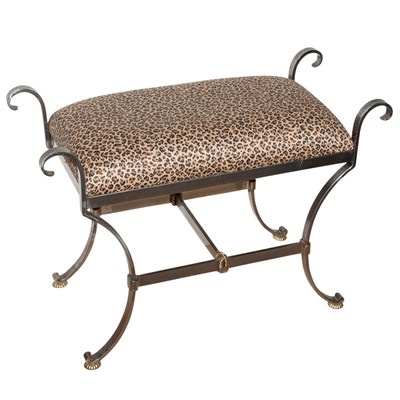 Lot 152 - Steel and Brass Bench Length 33 inches.