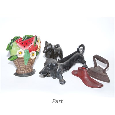 Lot 181 - Group of Eleven Cast Iron Doorstops and Ornaments