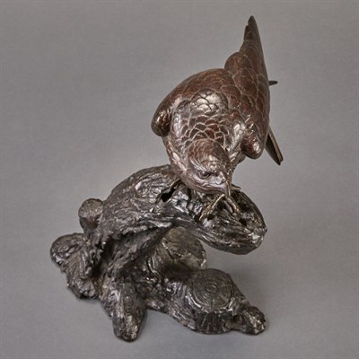 Lot 27 - Japanese Bronze Bird of Prey Sculpture 19th...