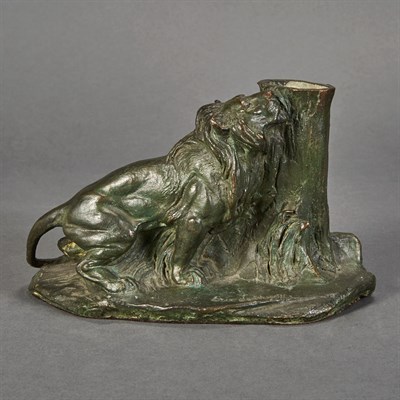 Lot 396 - Bronze Figure of a Lion Signed Erie de Mussy....