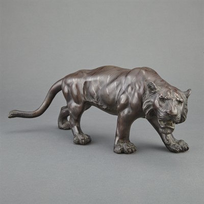 Lot 19 - Japanese Bronze Model of a Tiger...
