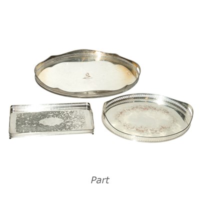 Lot 196 - Group of Nine Silver Plated Table Articles...