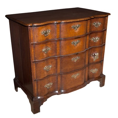 Lot 210 - Georgian Style Oak Chest of Drawers Height 31...
