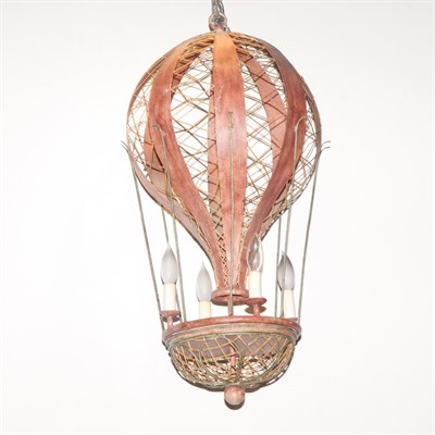 Lot 223 - Painted Metal Balloon-Form Four-Light...