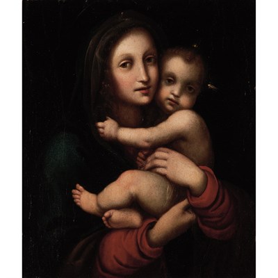 Lot 12 - Circle of Giampietrino Madonna and Child Oil...