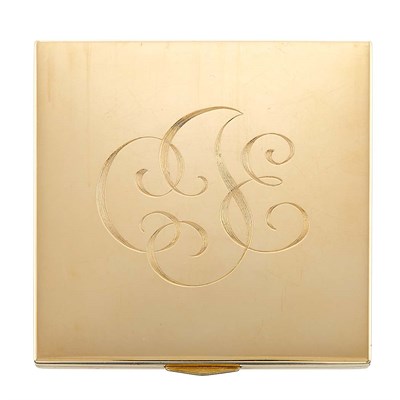 Lot 1517 - Gold Compact Case with Mirror, Tiffany & Co.