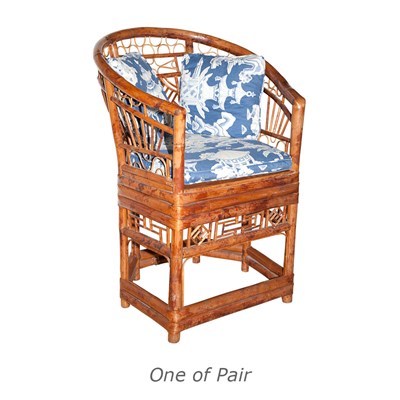 Lot 246 - Pair of Bamboo Armchairs