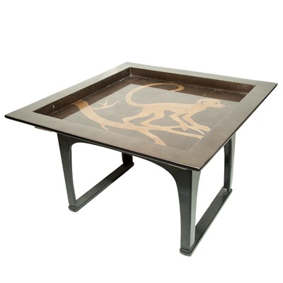 Lot 254 - Asian Style Lacquered Tray on Stand Height 11...