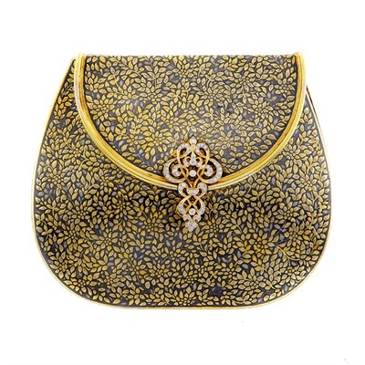 Lot 1520 - Gilt Gold and Silver Niello Purse