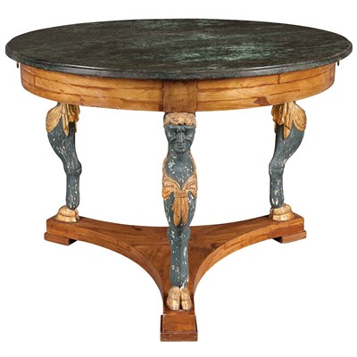 Lot 259 - Continental Neoclassical Painted and Parcel...