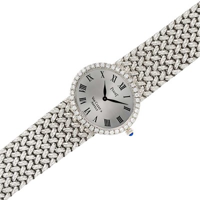 Lot 235 - Lady's White Gold and Diamond Wristwatch, Piaget, Van Cleef & Arpels