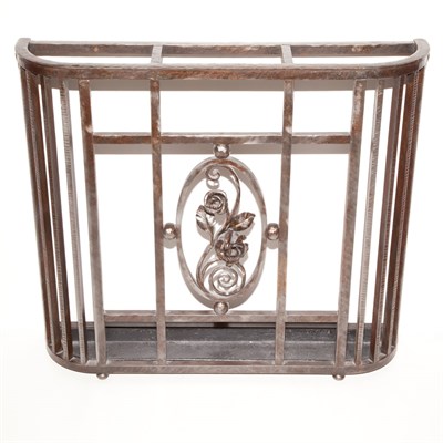 Lot 287 - Art Deco Style Iron Umbrella Stand Height 24...